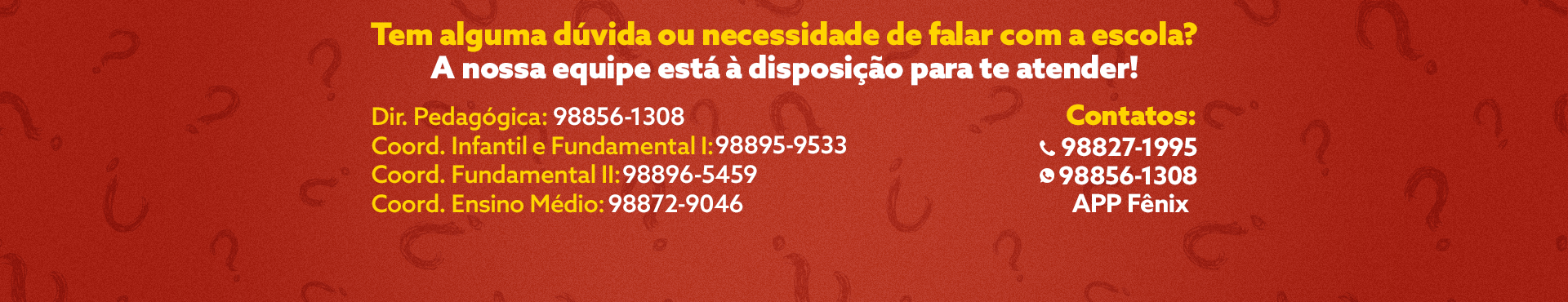 Contato Col&eacute;gio F&ecirc;nix